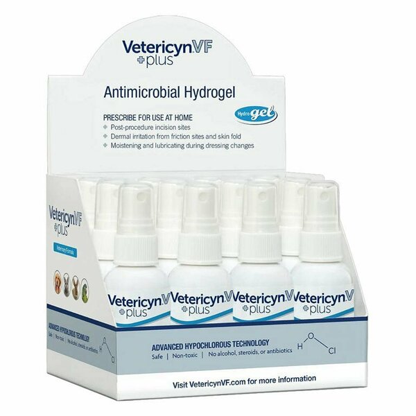 Vetericyn Plus VF, Veterinary Formula, Hydrogel Dispensing Kit, Twelve 2oz Spray Bottles, 12PK 95248